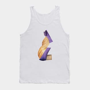 Blond Hair in Purple Shoes Tank Top